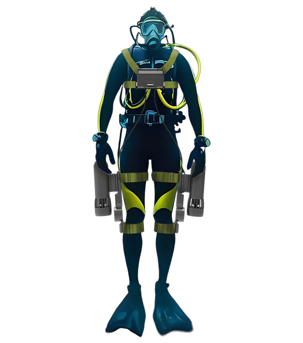 Diver with Exoskeleton